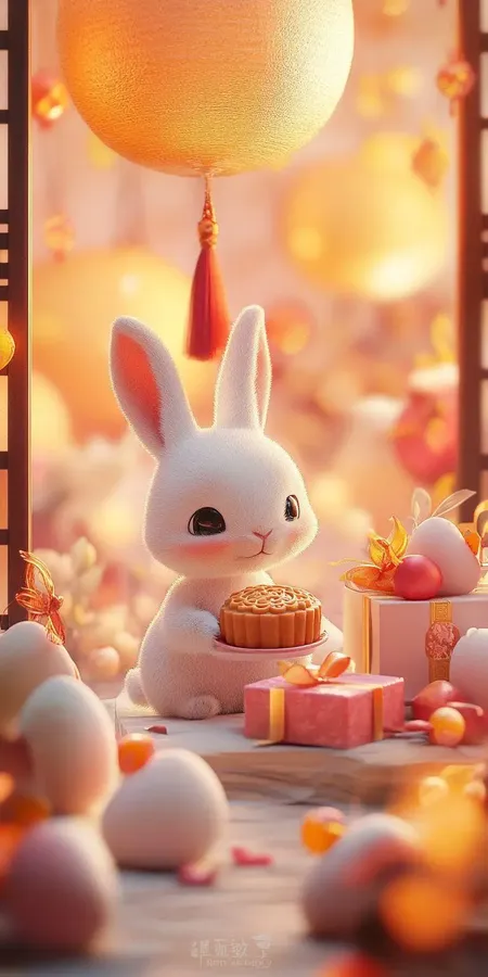 Fond d'écran kawaii lapin pour mobile 39