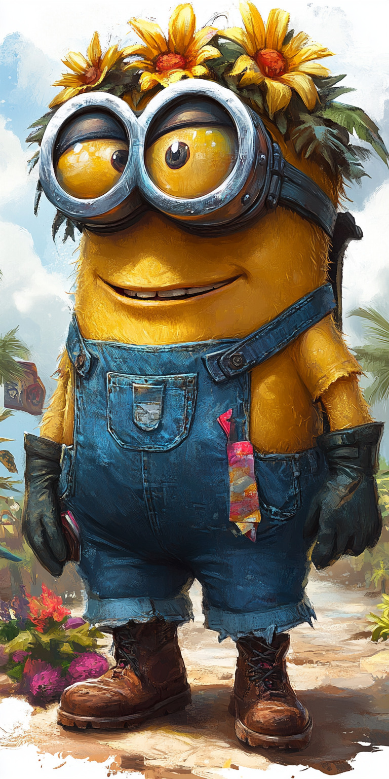 Fond d'écran Mobile Minion Fleuri HD - Joie, Nature et Couleurs Printanières pour Smartphone recherche par mots clés, fond d ecran minion pour mobile 40, campagne