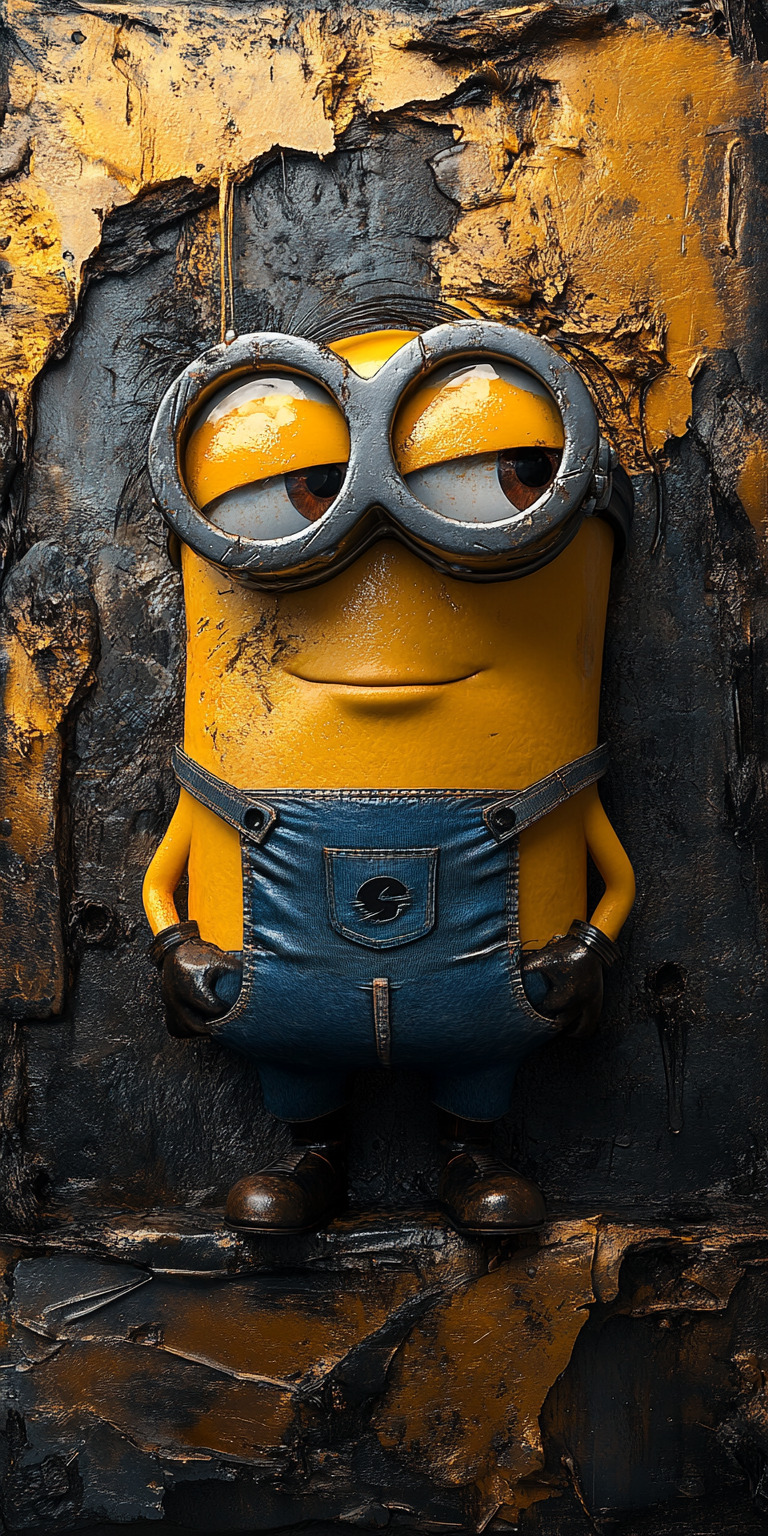 Fond d'écran Mobile Minion Texturé HD - Style Sombre, Couleurs Sourdes et Détails Réalistes