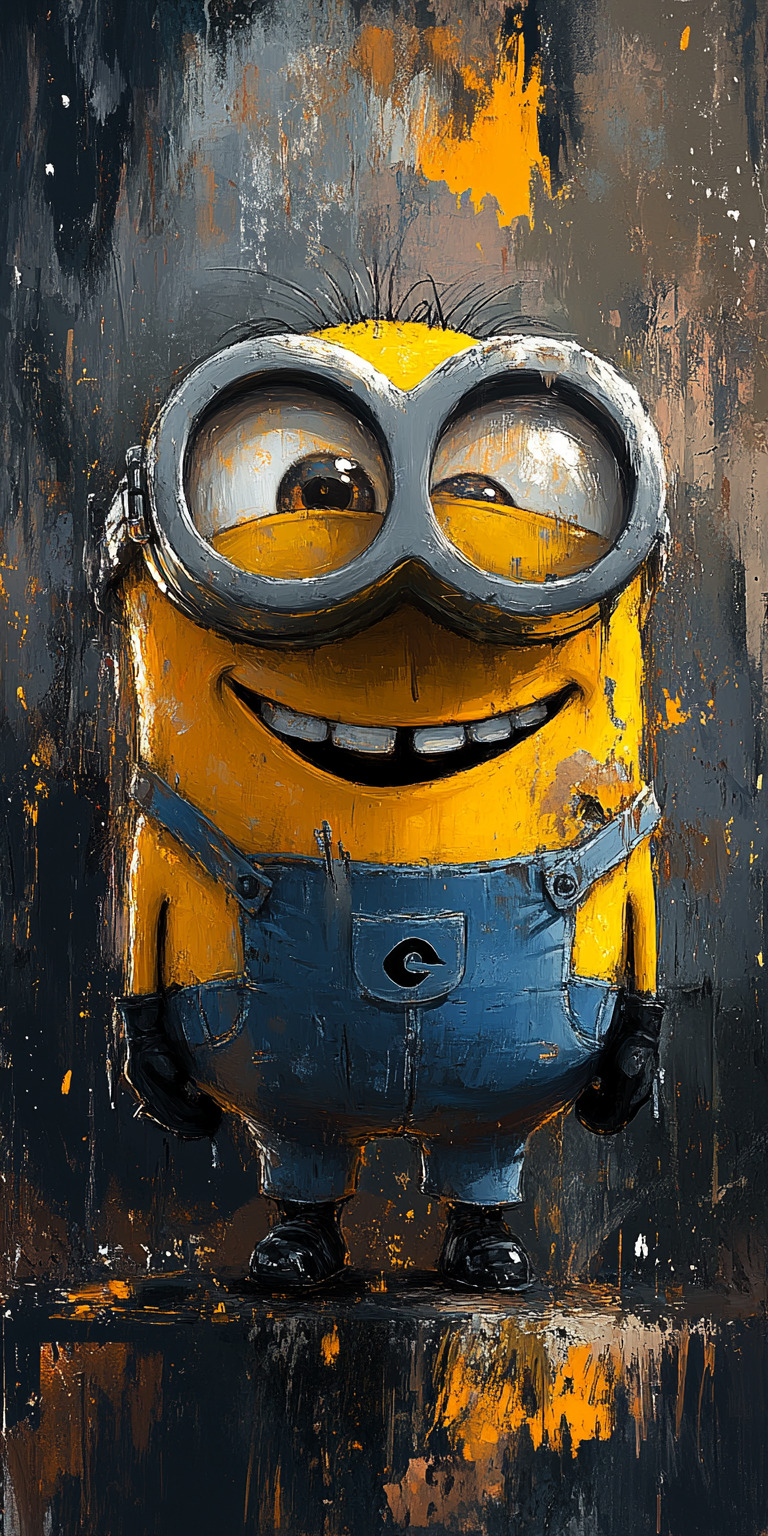 Fond d'écran Mobile Minion Artistique HD - Couleurs Vibrantes et Style Peinture Numérique