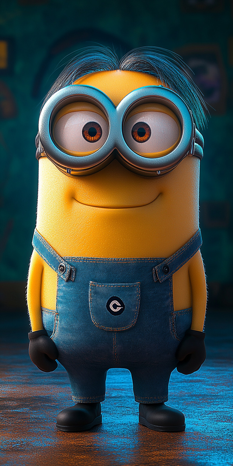Fond d'écran Minion HD Souriant pour Mobile - Couleurs Vives et Détails 3D
