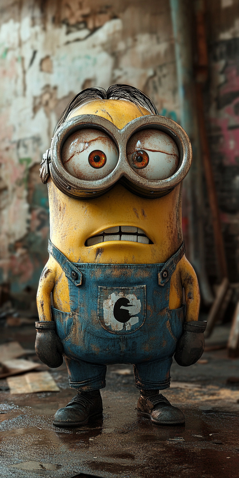 Fond d'écran Minion réaliste, une image à la fois originale, amusante et esthétique pour mobile