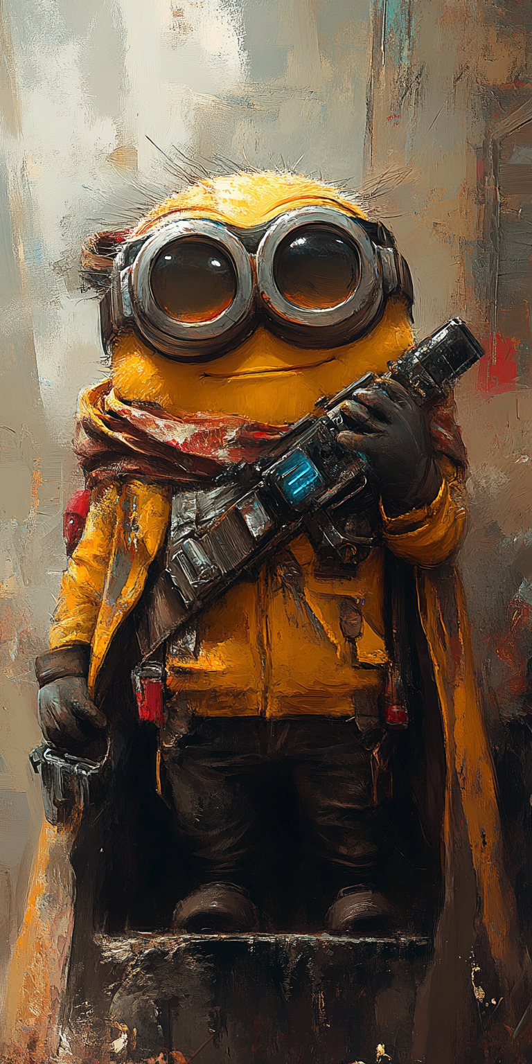 Fond d'écran Mobile Minion Soldat Futuriste - Action, Aventure, Jaune et Noir - Qualité HD recherche par mots clés, fond d ecran minion pour mobile 5, texture