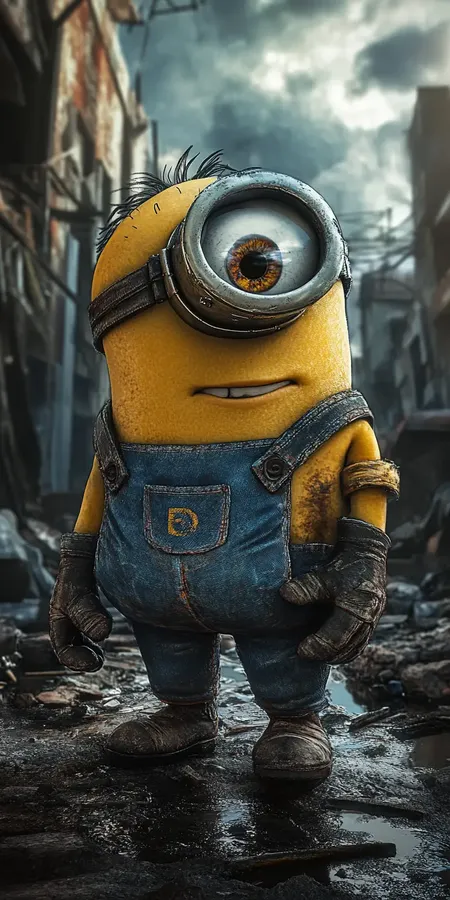 Fond d'écran Minion Urbain et Détruit pour Mobile